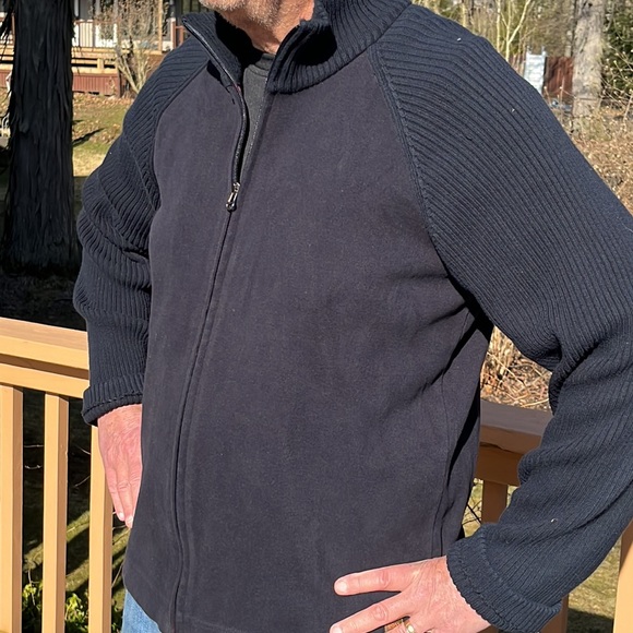 Hugo Boss cotton-blend navy sweater L-XL - Picture 2 of 10